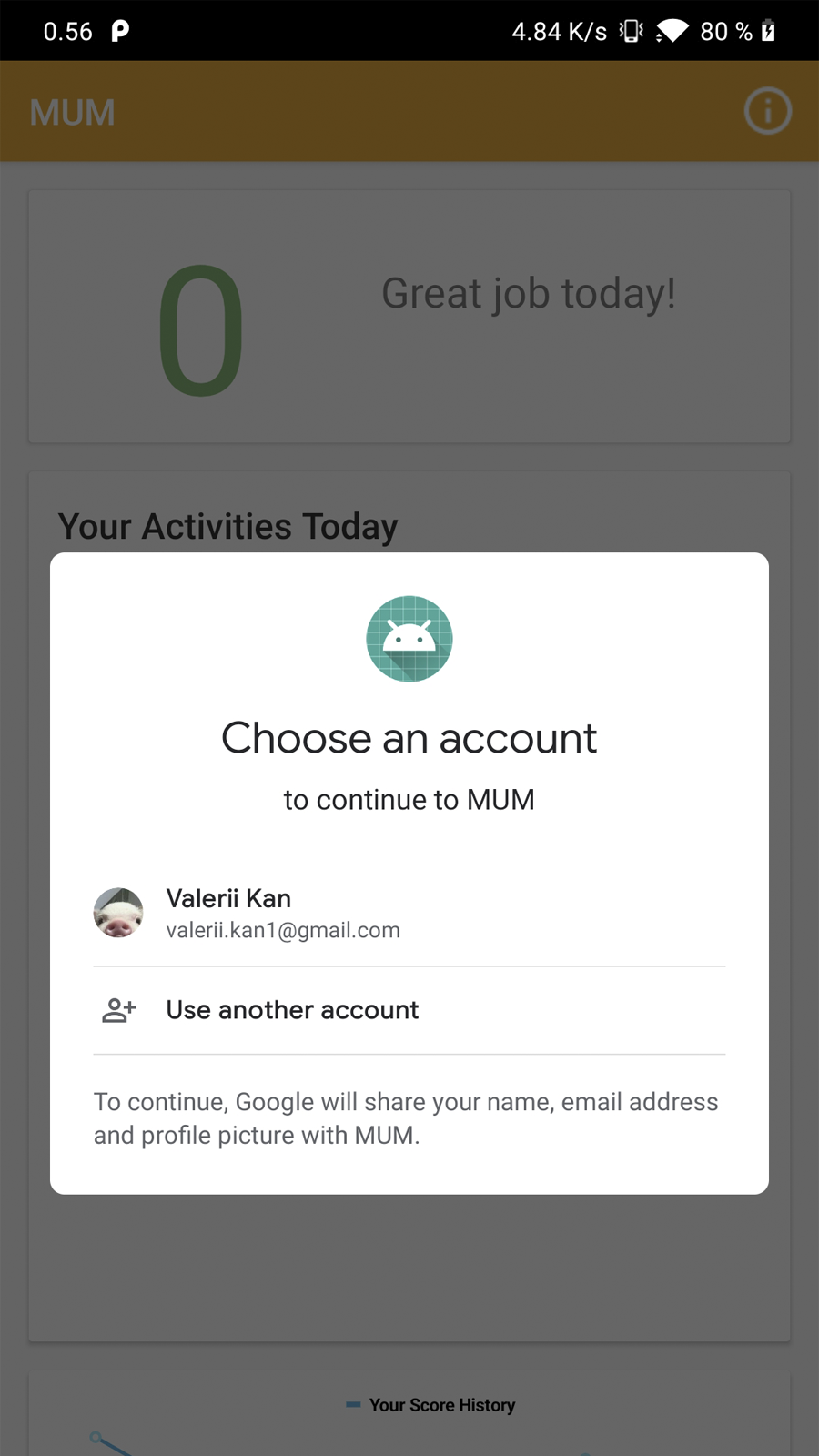 Google Fit auth